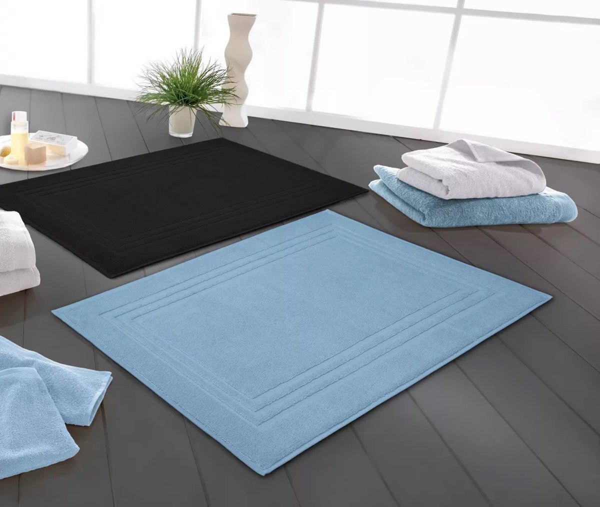 Alfombra  Frotte Lodge 50x80 Negro Kleine Wolke