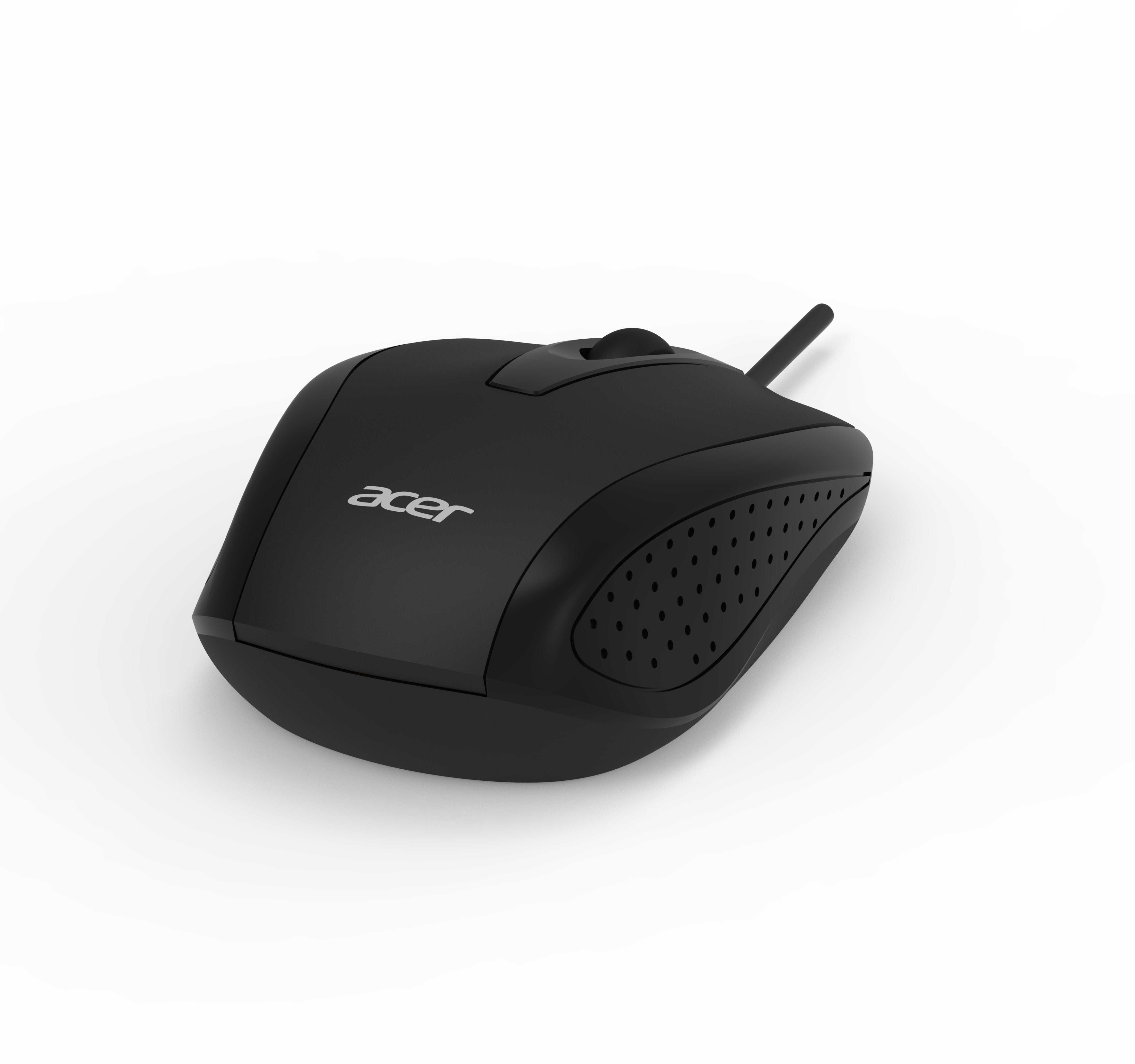 Raton Acer Con Cable Usb Optical Negro, Hlk Pack