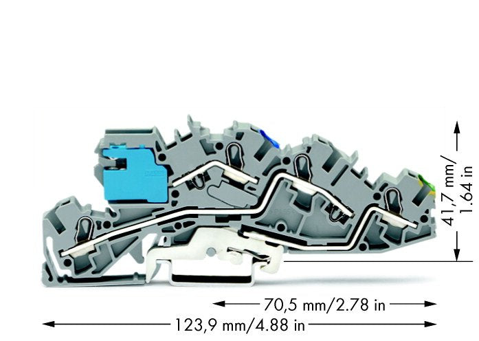 Wago 2005-7641 Installationsetagen- Klemme,Mit N-Trennschlitten,Nt L Pe,Grau