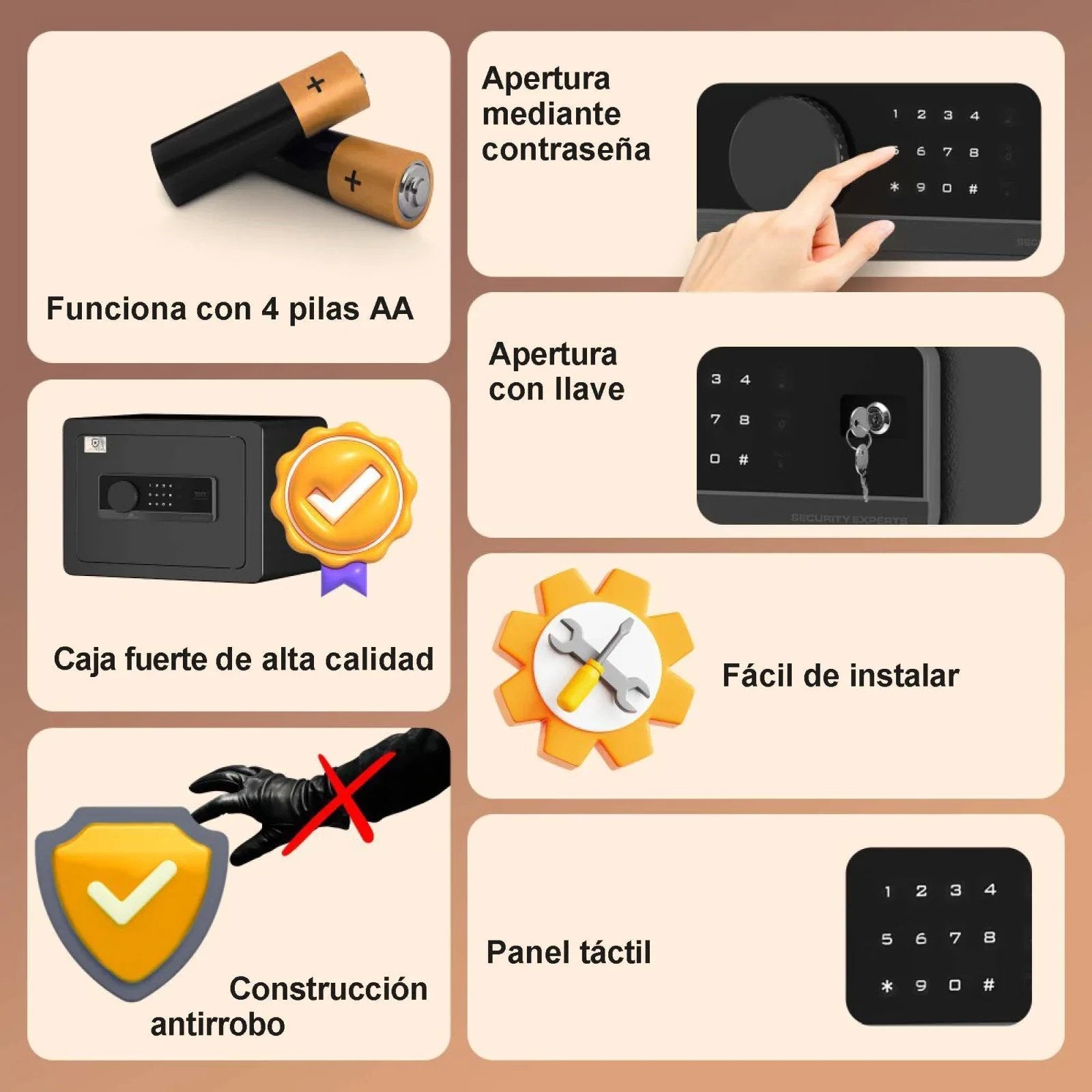 Extralink Lock Star A6-25 Elektronischer Safe Mit Code
