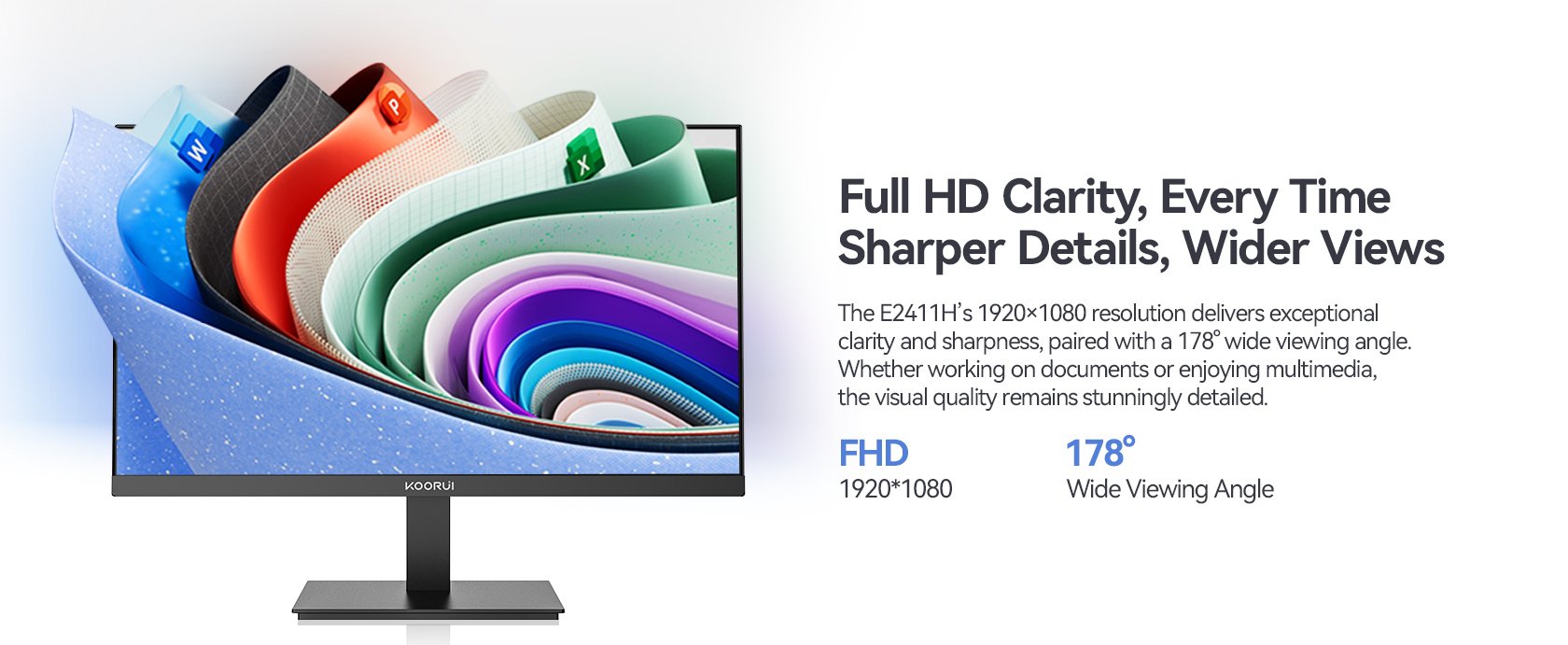 Koorui E2411h Fhd Office-Monitor 60,5 Cm (23,8 Zoll)