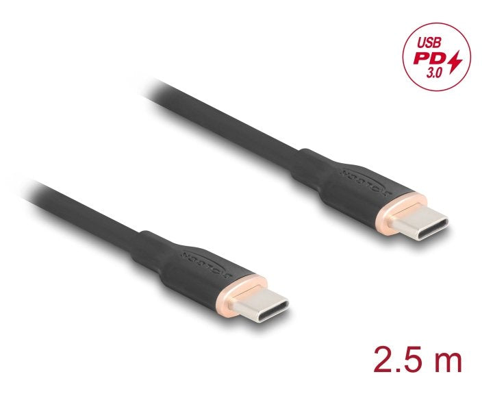 Delock Usb 2.0 Cable Usb Typ-C St > St Pd 3.0 60w 2.5m Schw.