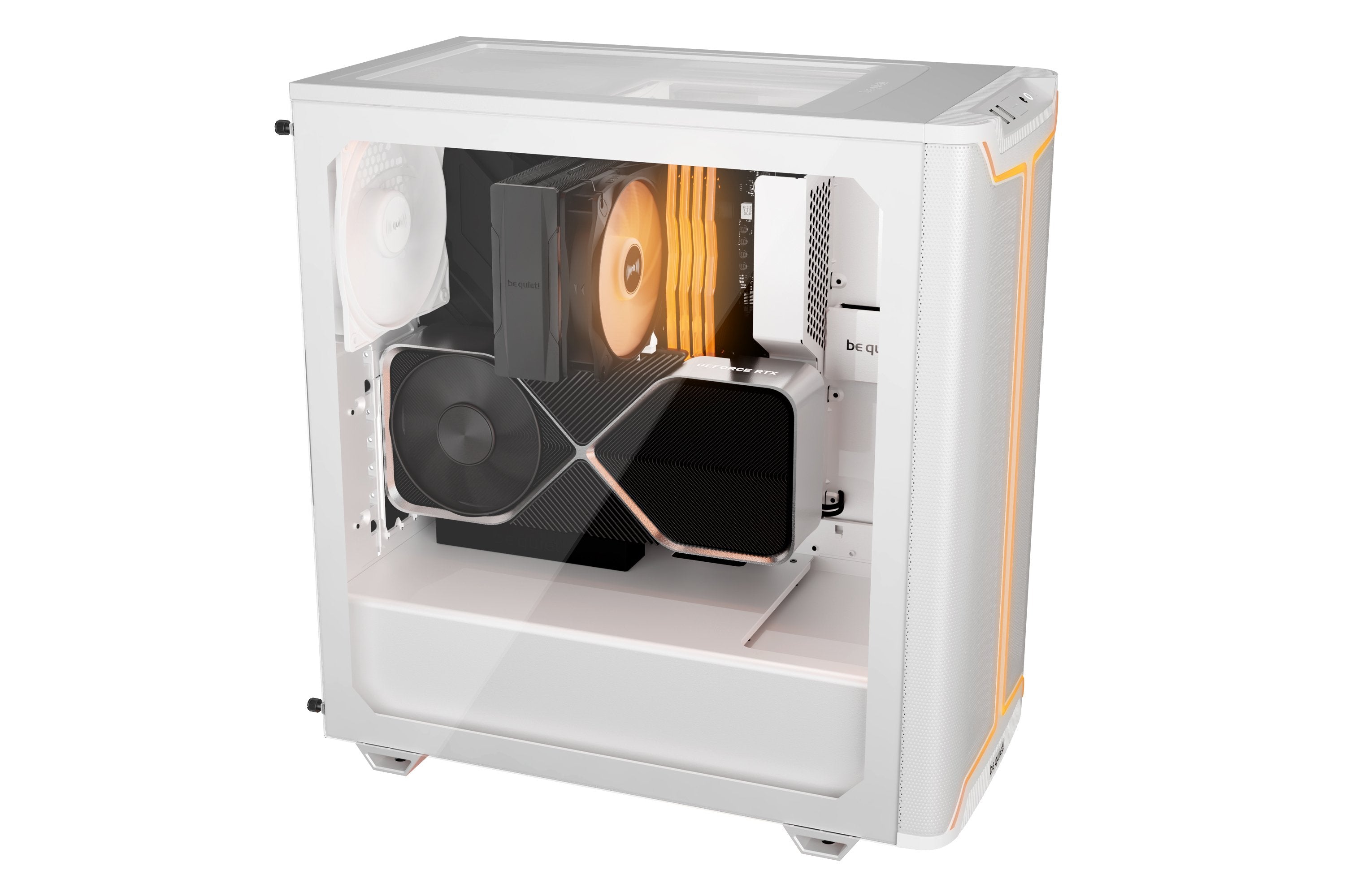 Be Quiet Pure Base 501 Dx  (Blanco, Tempered Glass) Bgw77
