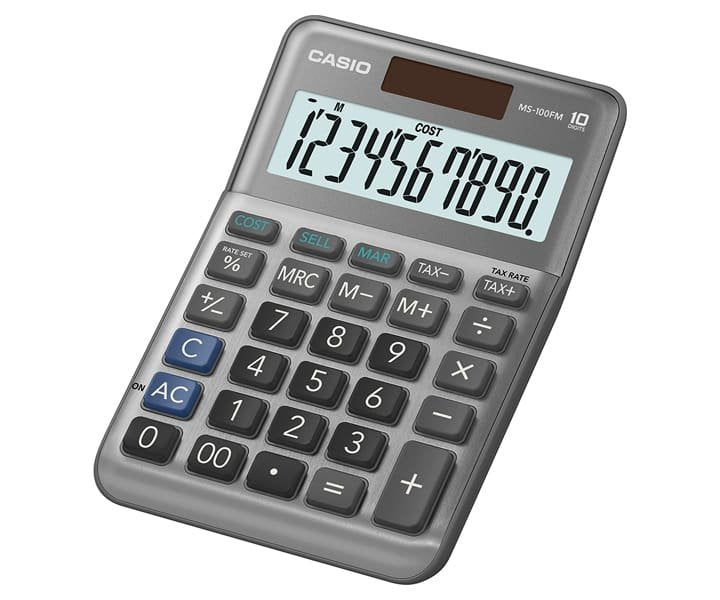 EAN 4549526615429 - Casio MS-100FM calculadora Escritorio Calculadora básica Gris imagen 1