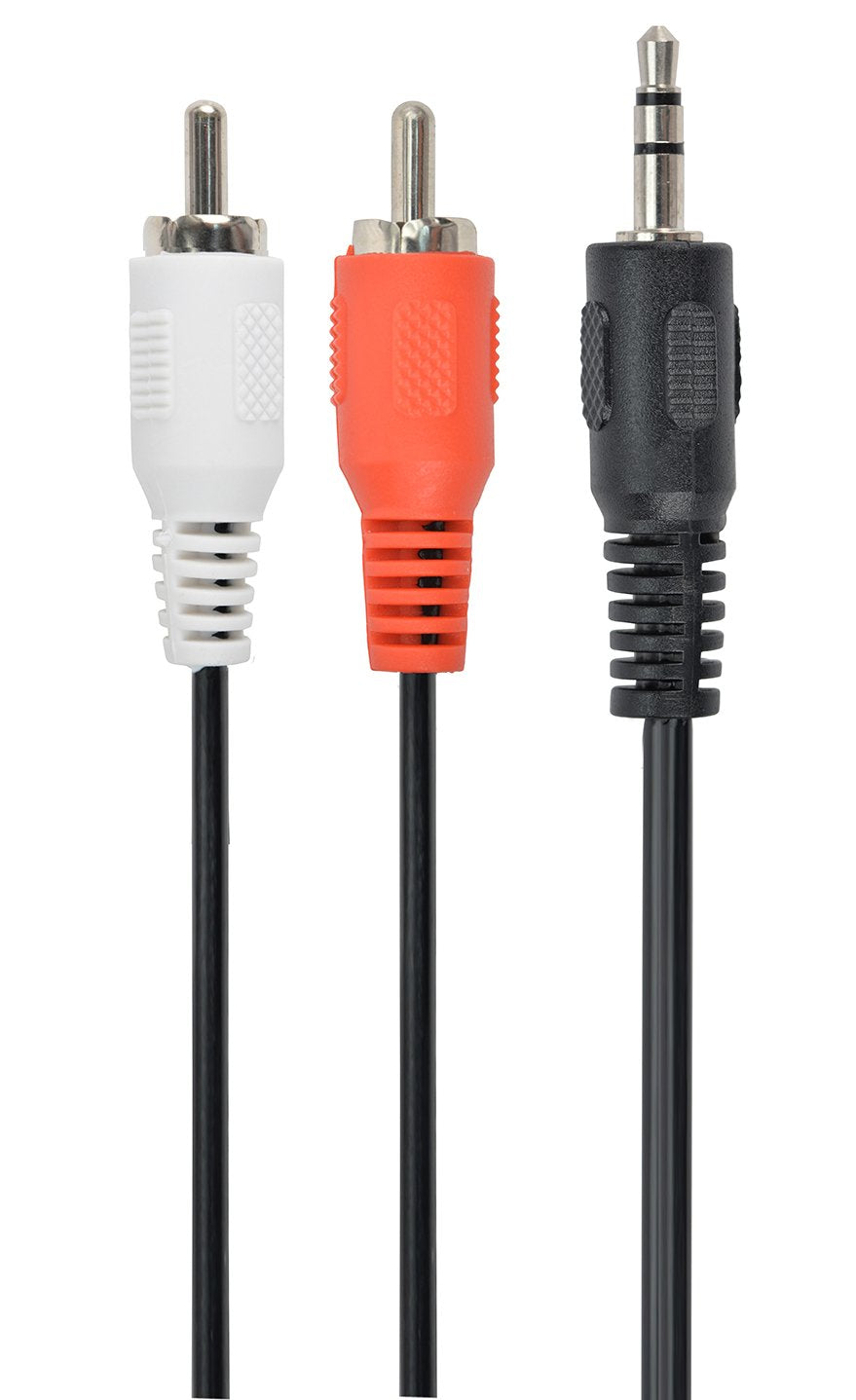 EAN 8716309026550 - Gembird 0.2m, 3.5mm/2xRCA, M/M cable de audio 0,2 m 3,5mm Negro, Rojo, Blanco imagen 1