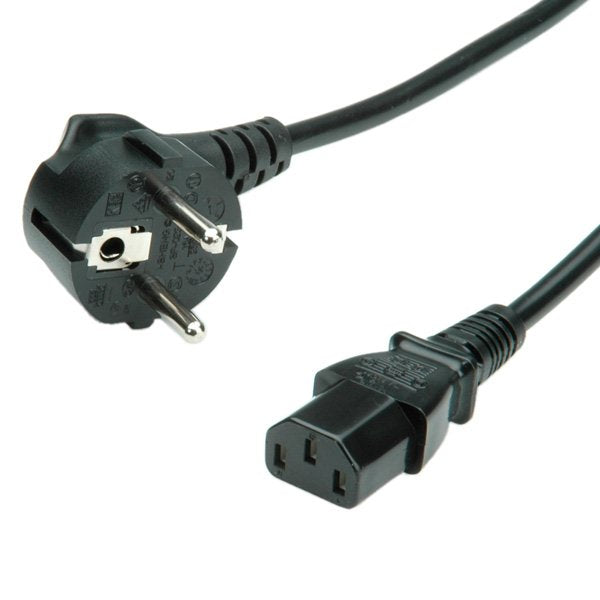 Value Netzcable Gerade Iec-Buchse Schwarz 1,8m
