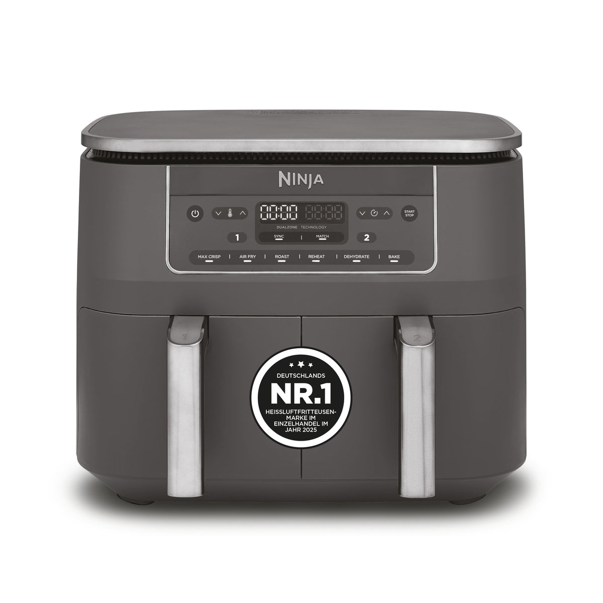 EAN 0622356322690 - Ninja DZ300EU freidora Doble 7,6 L Independiente 2470 W Freidora de aire caliente Gris imagen 8