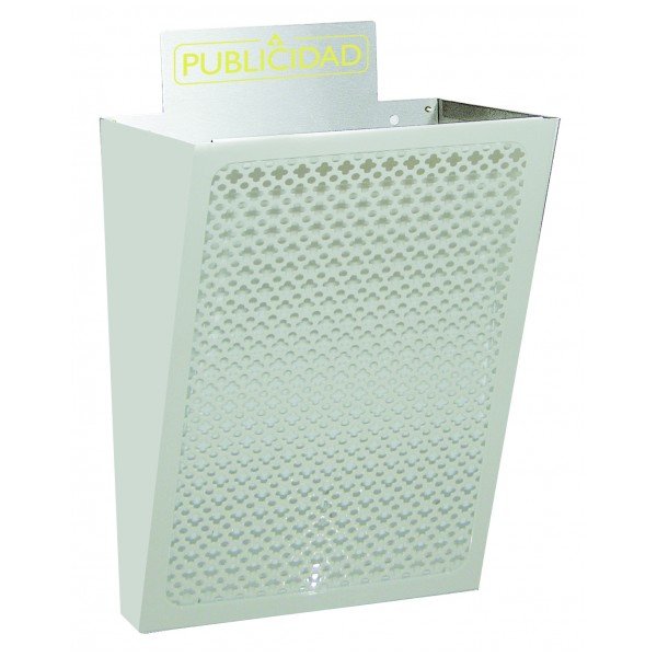 Cesta De Publicidad E2304, Acero, Blanco, 22 X 19 X 35,5 Cm