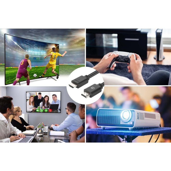 Manhattan 4k60 Hdmi 2.0 Cable 3 M 18 Gbit S Negro