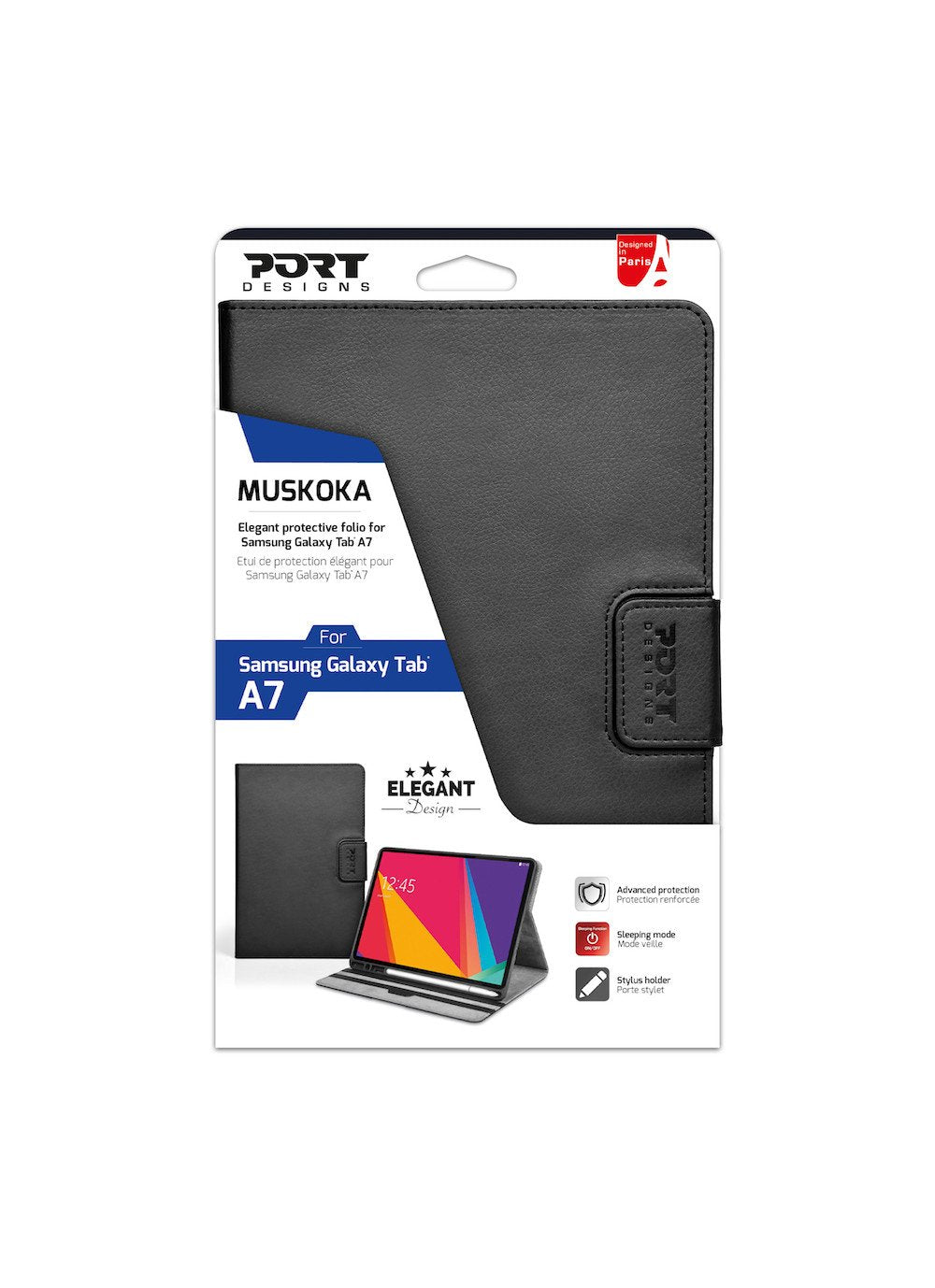 Port Designs 201413 Funda Para Tab Galaxy Tab A7  Folio Negro