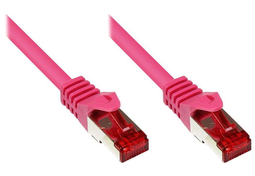 Goodconnections Cable De Red Mit Rastnasenschutz, Cat. 6, S Ftp, Pimf, Pvc, 250mhz, Magenta, 15m,