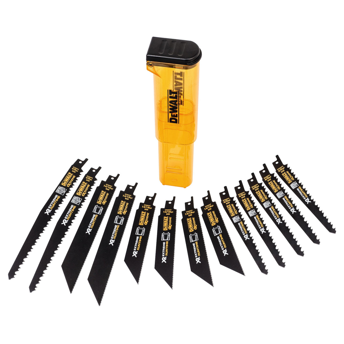 Juego De Hojas De Sierra Alternativa Dewalt Dt99550, 13 Piezas, Longitud 152 - 230 Mm, Para Sierras Inalámbricas Dt99550-Qz