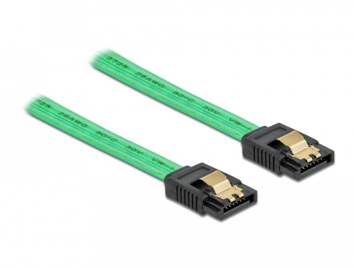 Cable Delock 82064 De Sata 0,3 M Sata 7-Pin Verde