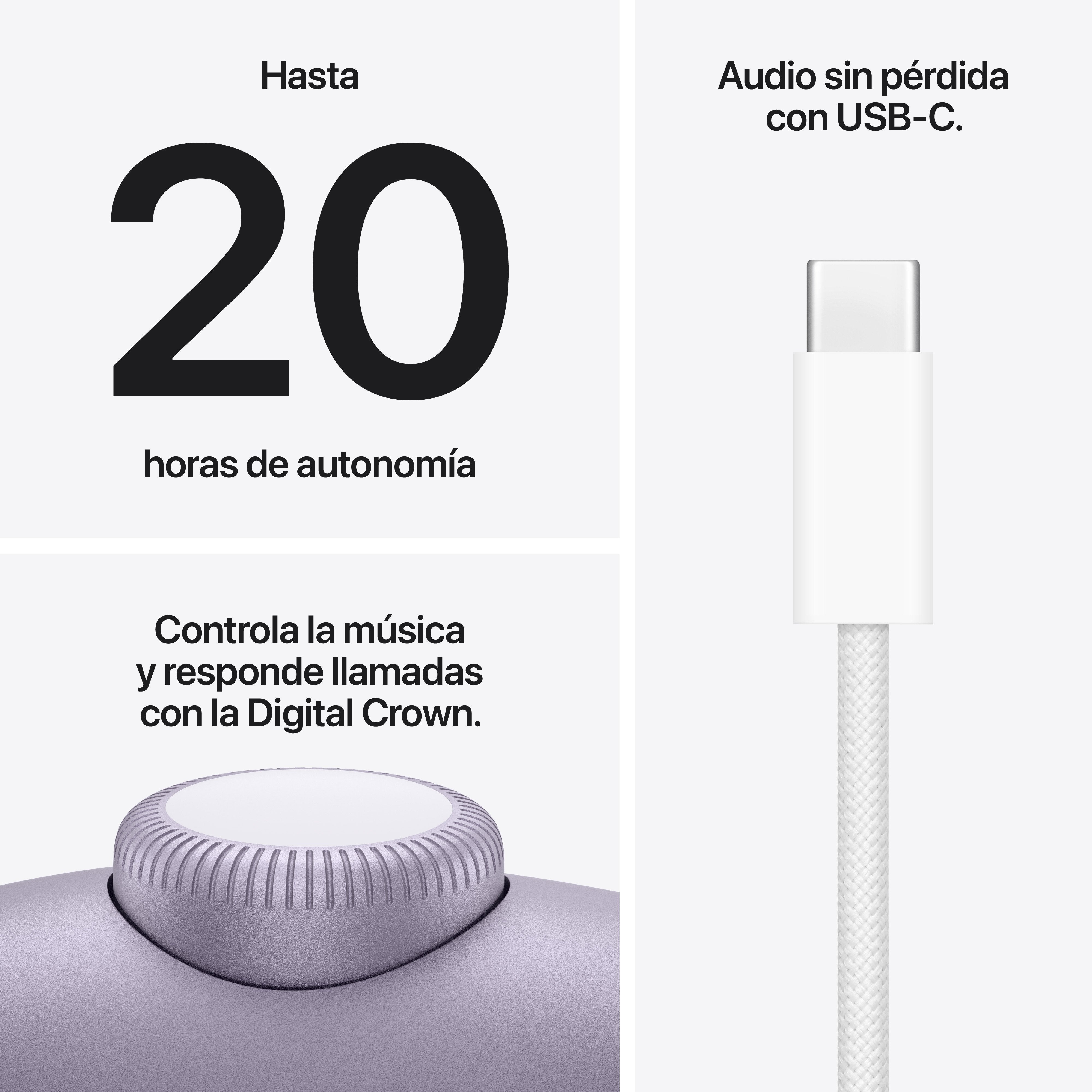 Auriculares Bluetooth Apple Airpods Max 2 Usb-C Purpura