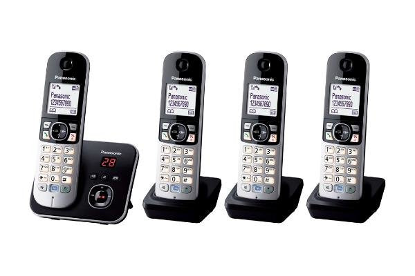 Teléfono Panasonic Kx-Tg6824gb Dect Identificador De Llamadas Negro, Plata