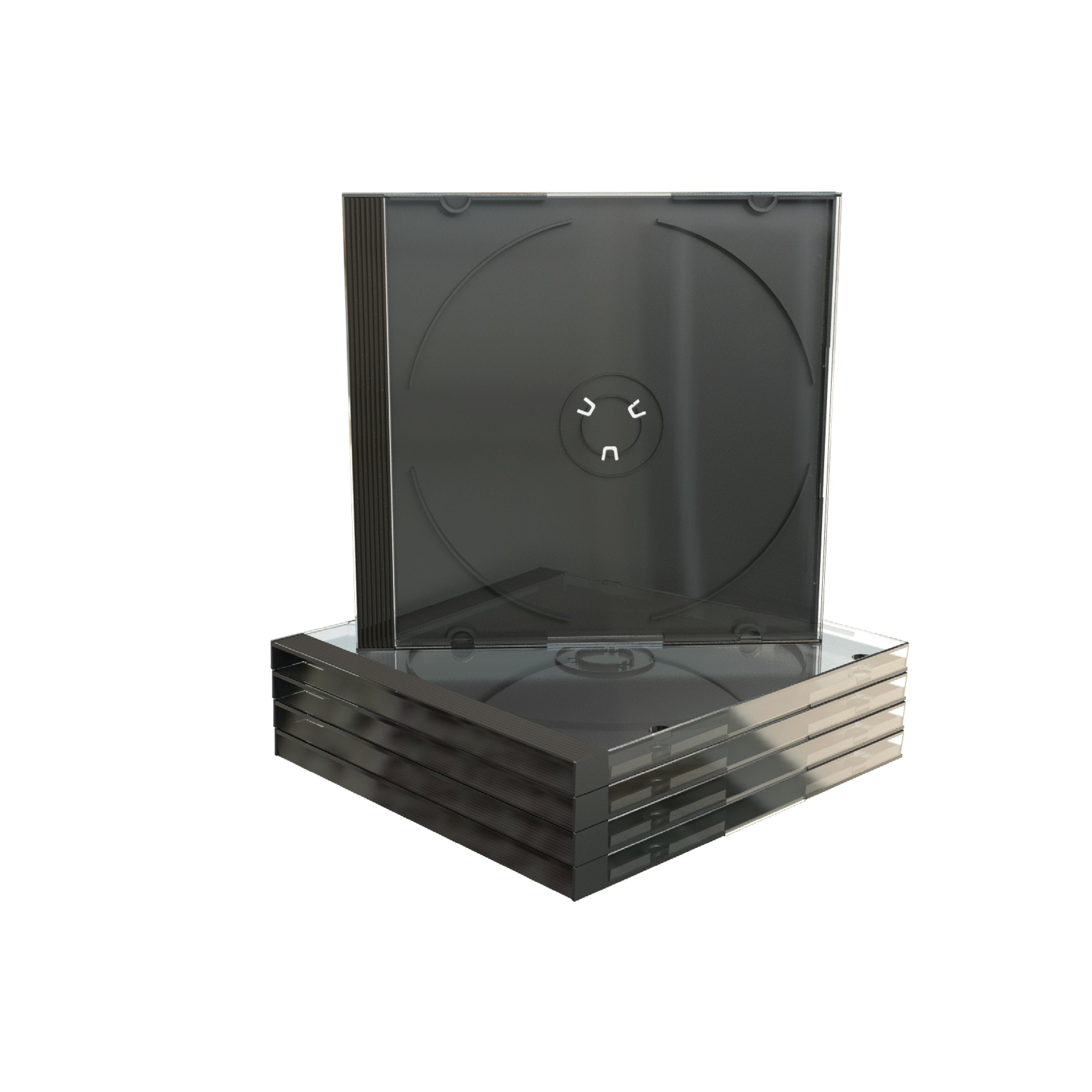 Mediarange Box22 Funda Para Discos Ópticos Caja Transparente Para Cd 1 Discos Negro, Transparente 100 Uds