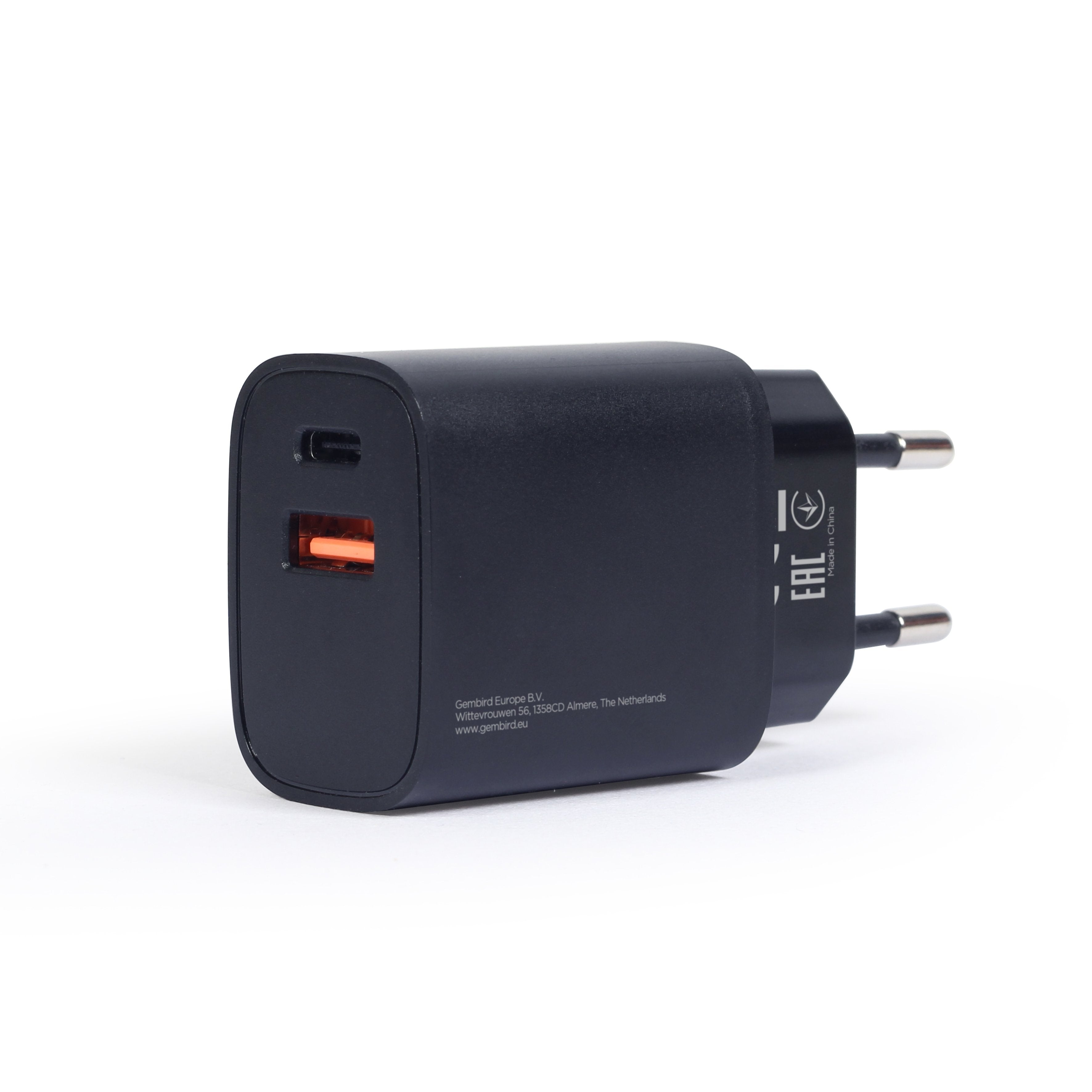 Cargador Rápido Usb Tipo C, 18 W, Negro