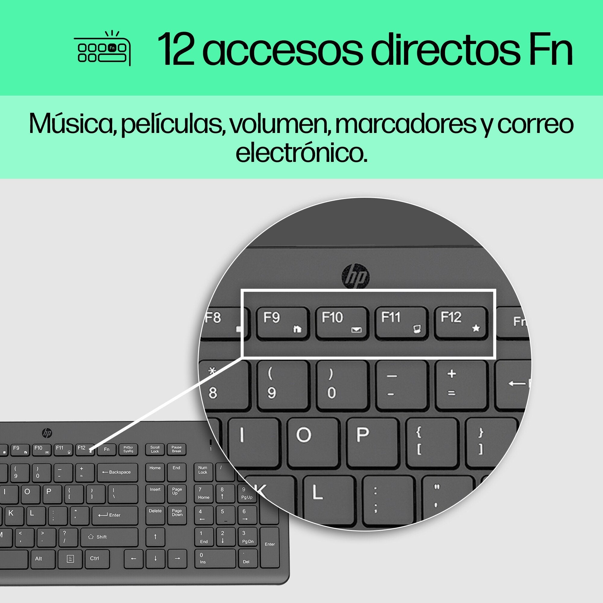 EAN 196548244140 - HP 150 USB-A Wired Keyboard teclado Universal Negro imagen 7