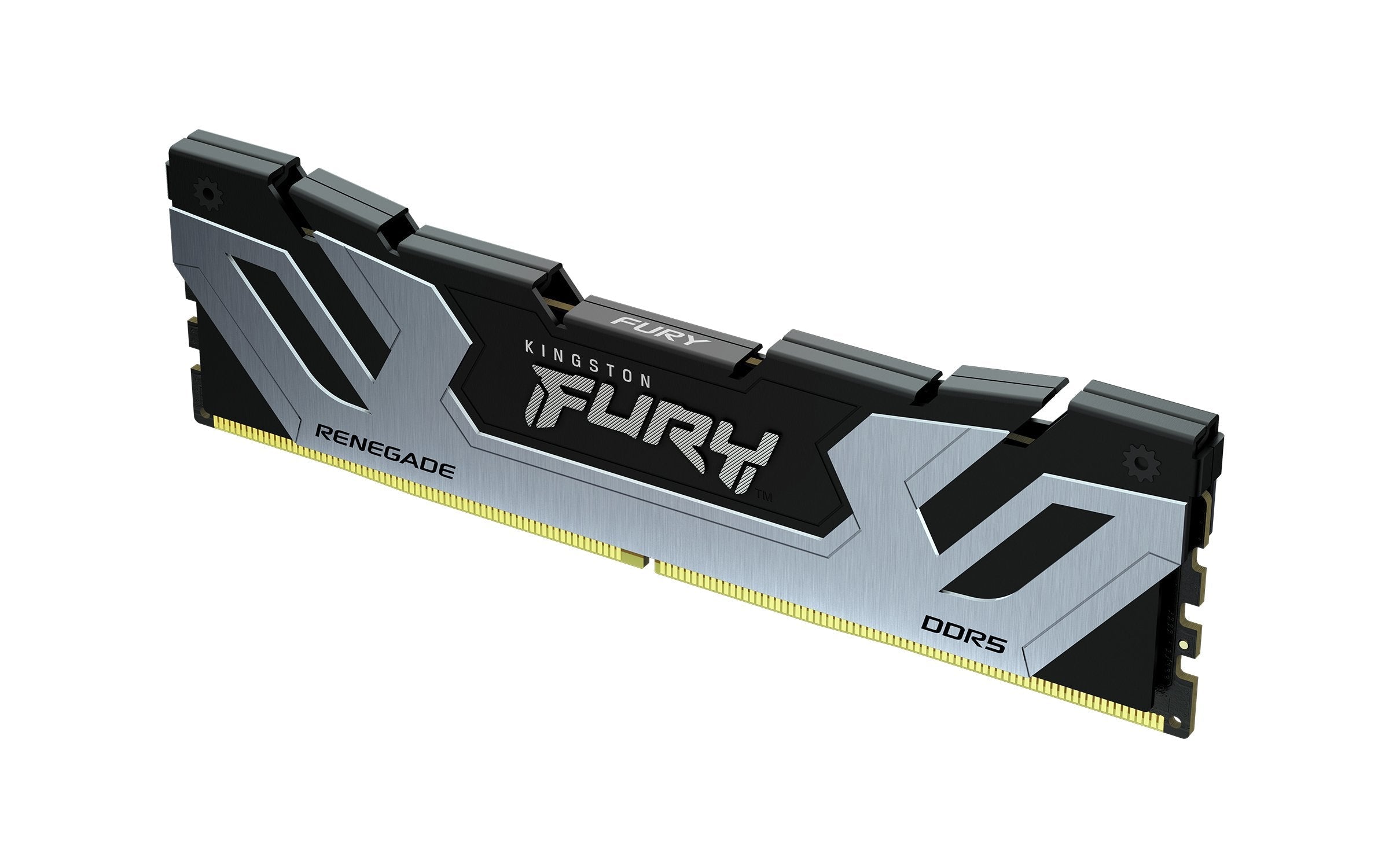 Memoria Kingston Fury 24 Gb 24x1gb Ddr5-8800, Ram Plateado/Negro, Kf588cu42rs-24, Renegade, Intel Xmp Kf588cu42rs-24