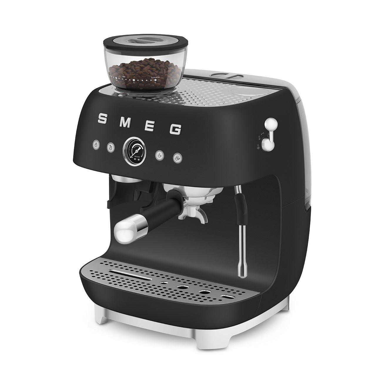 Smeg Kaffeemaschine Man. Mahlwerk Egf03blmeu, Thermoblock, Dampfdüse, 1l,...