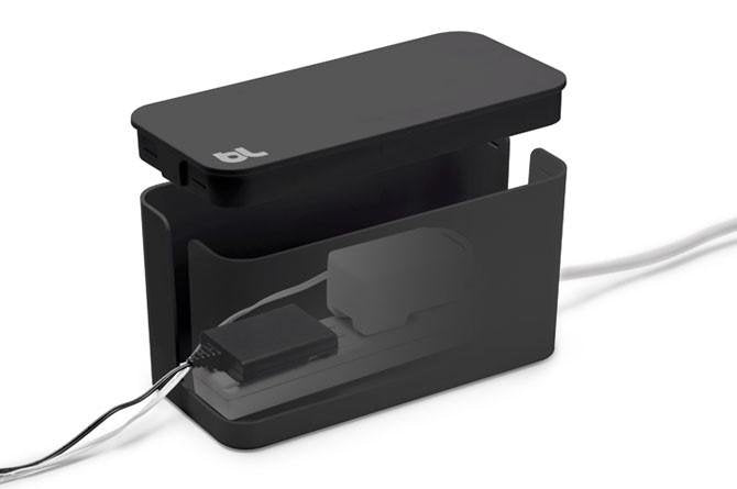 Cablebox Mini Escritorio Caja De Cables Negro