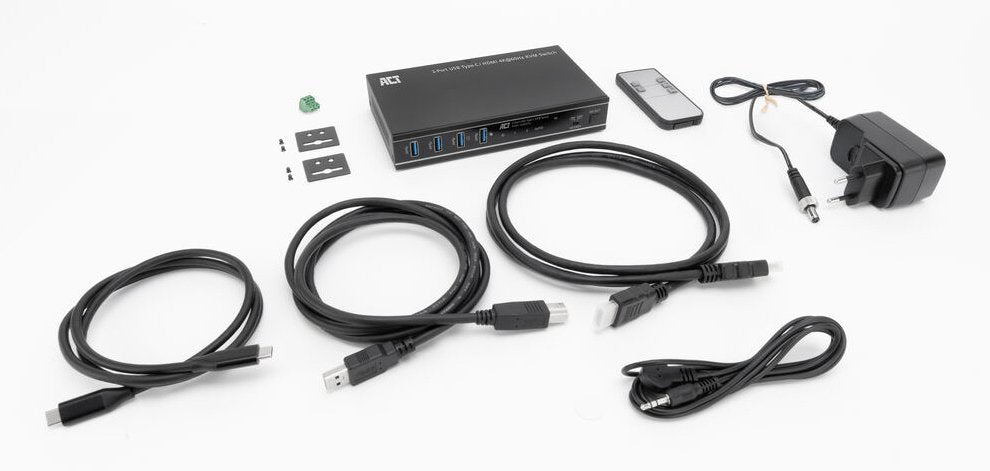 Conmutador Kvm Act Connectivity 2 Puertos Usb C Hdmi 4k 2pc