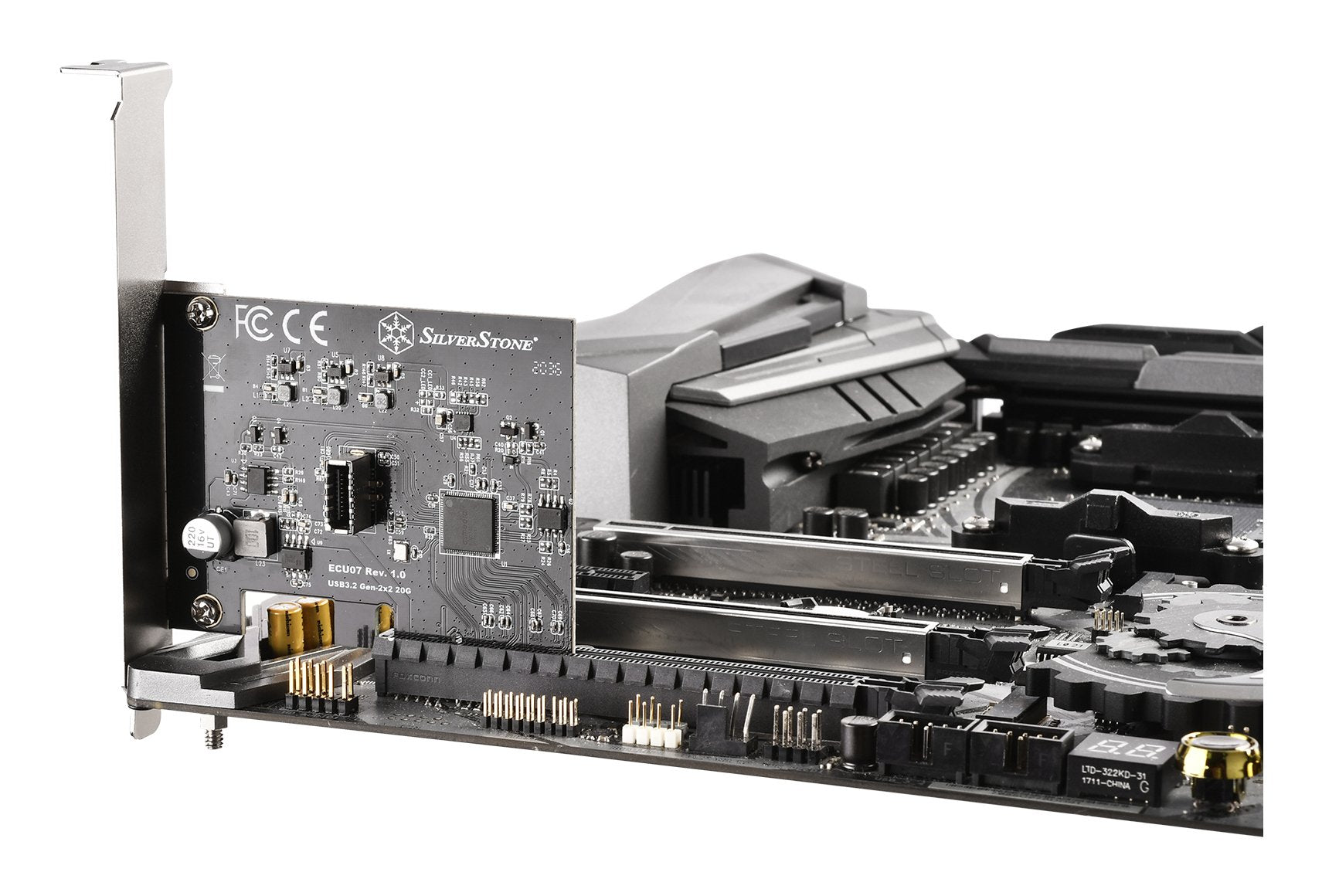 EAN 4710679811444 - Silverstone ECU07 tarjeta y adaptador de interfaz Interno USB 3.2 Gen 2x2 Type-C imagen 3