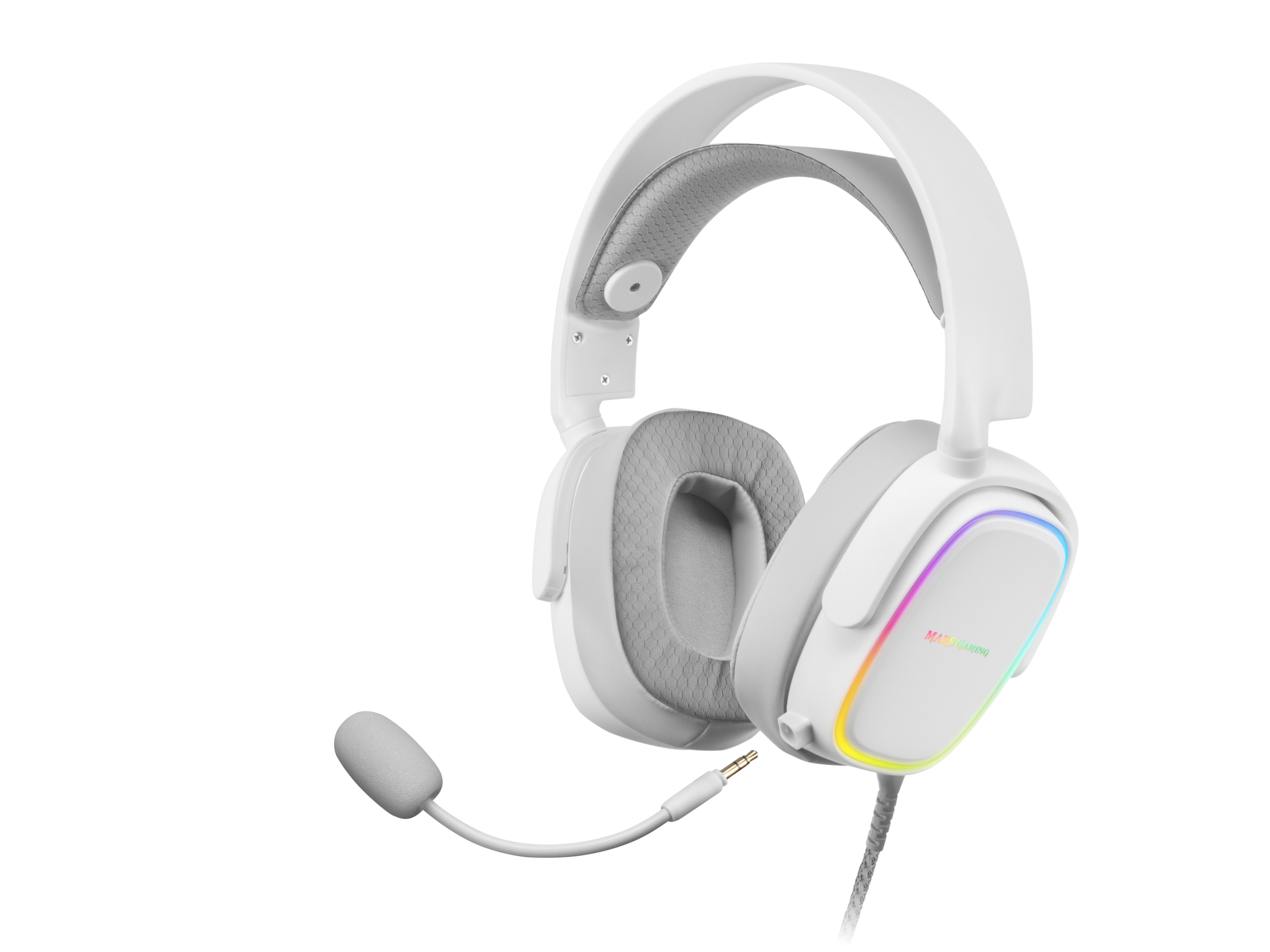 Auriculares Gaming Con Micrófono Mars Gaming Mhaw Jack 3.5 Blancos