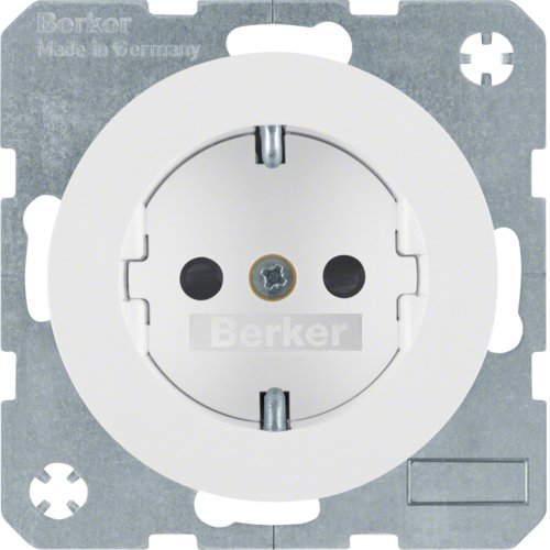 Berker 47232089 Steckdose Schuko R.1 R.3 Polarweiss, Glänzend