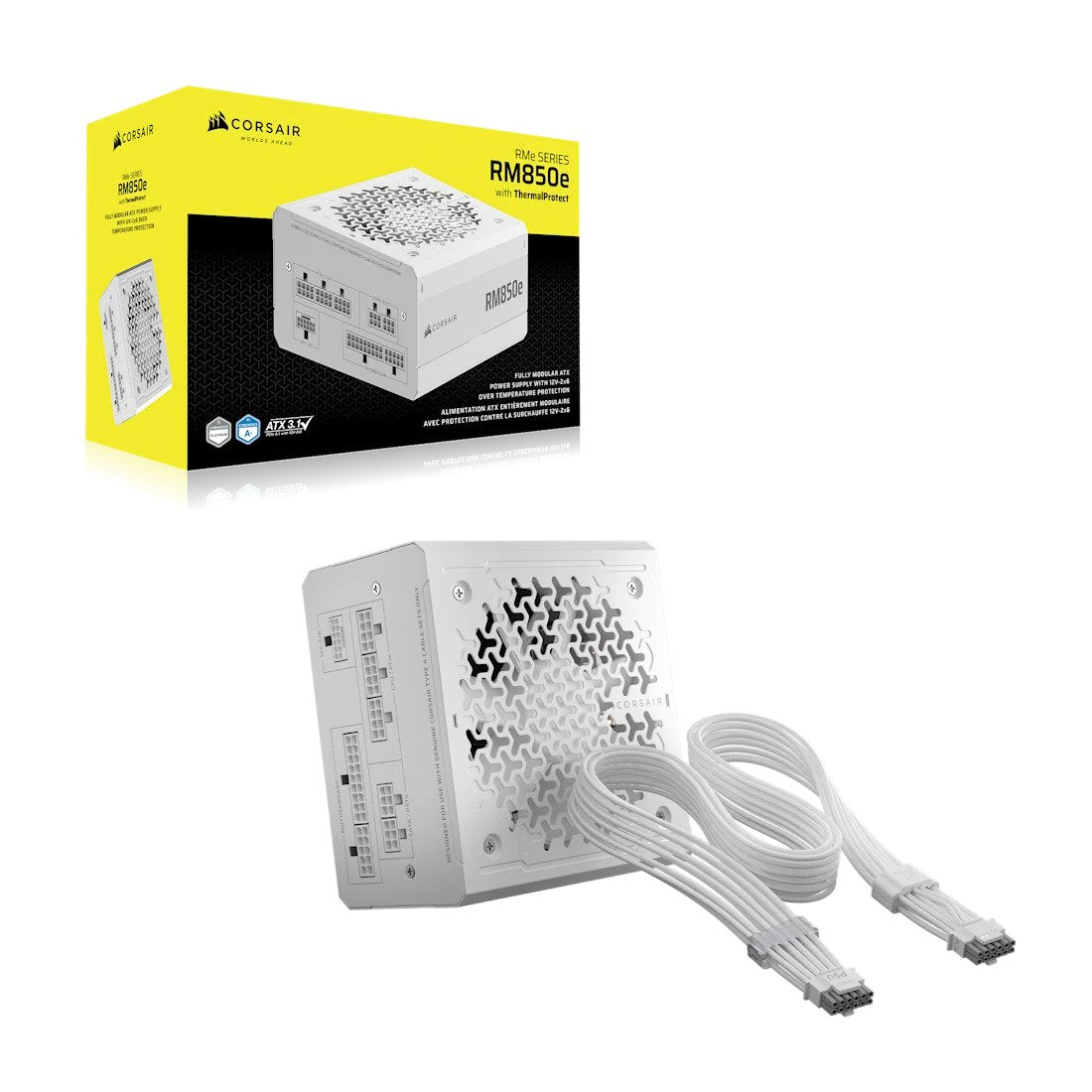 Fuente De Alimentación  Corsair Rm850e White (3rd Gen) Atx 3.1 850w (80+