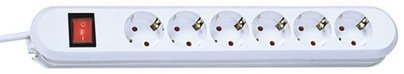 EAN 4016514008063 - Bachmann SMART 6x Schuko H05VV-F 3G 1.50mm² 16A/3680W 5m base múltiple 6 salidas AC Blanco imagen 1