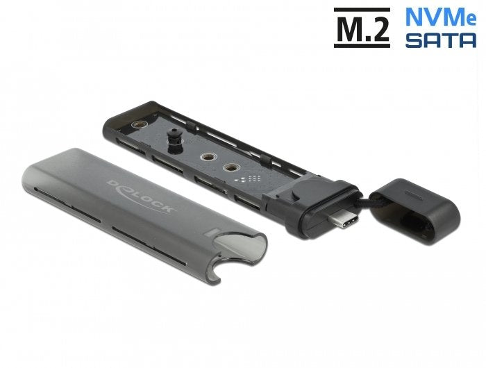 Delock Caja Externa Ssd Combo M.2 Nvme Pcie Oder Sata Ssd -
