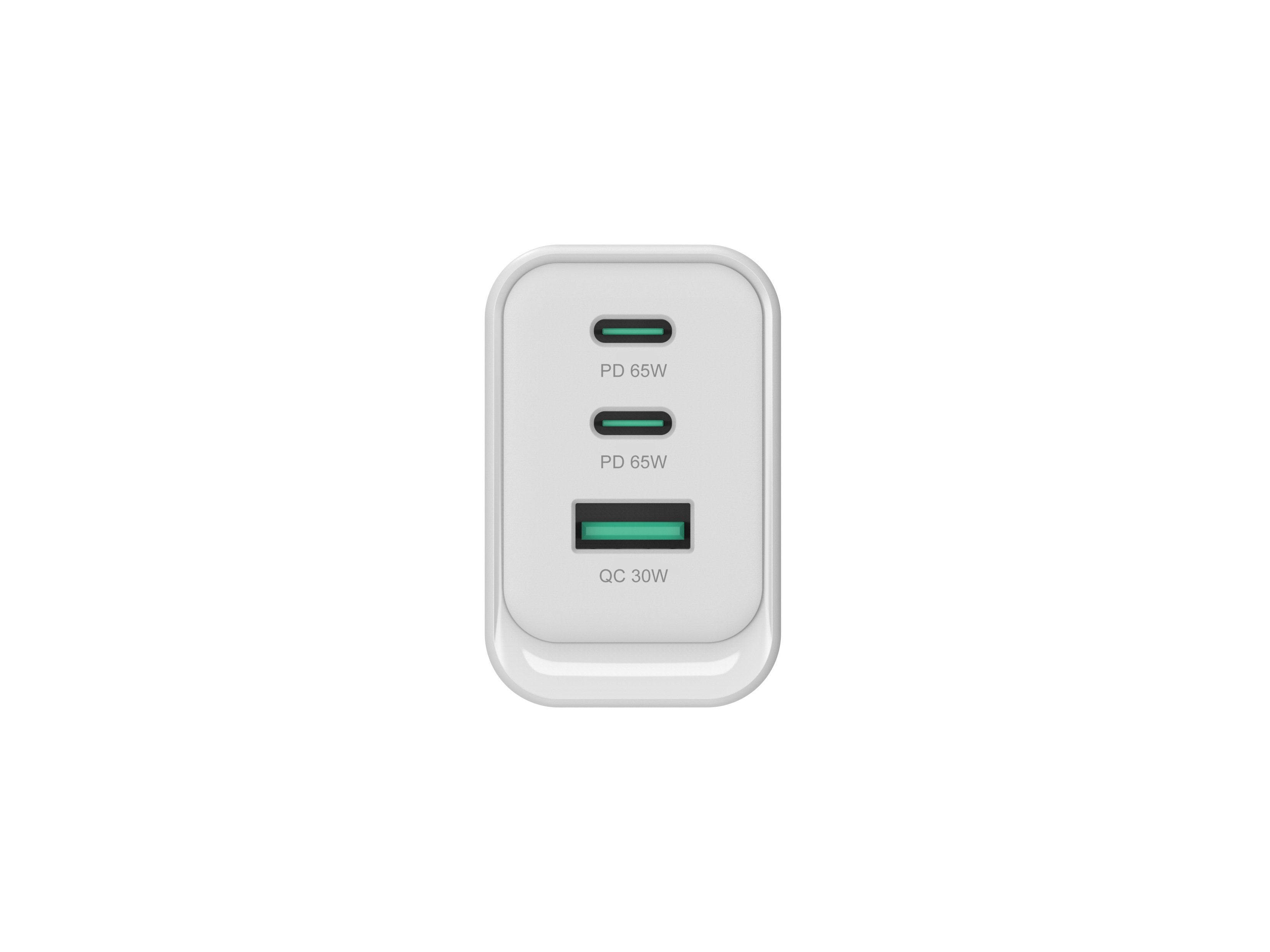 Cargador De Pared Quick Charge 3.0 Pd  Pps 2 Puertos Usb-C 1 Puerto Usb-A Conceptronic Althea 65w