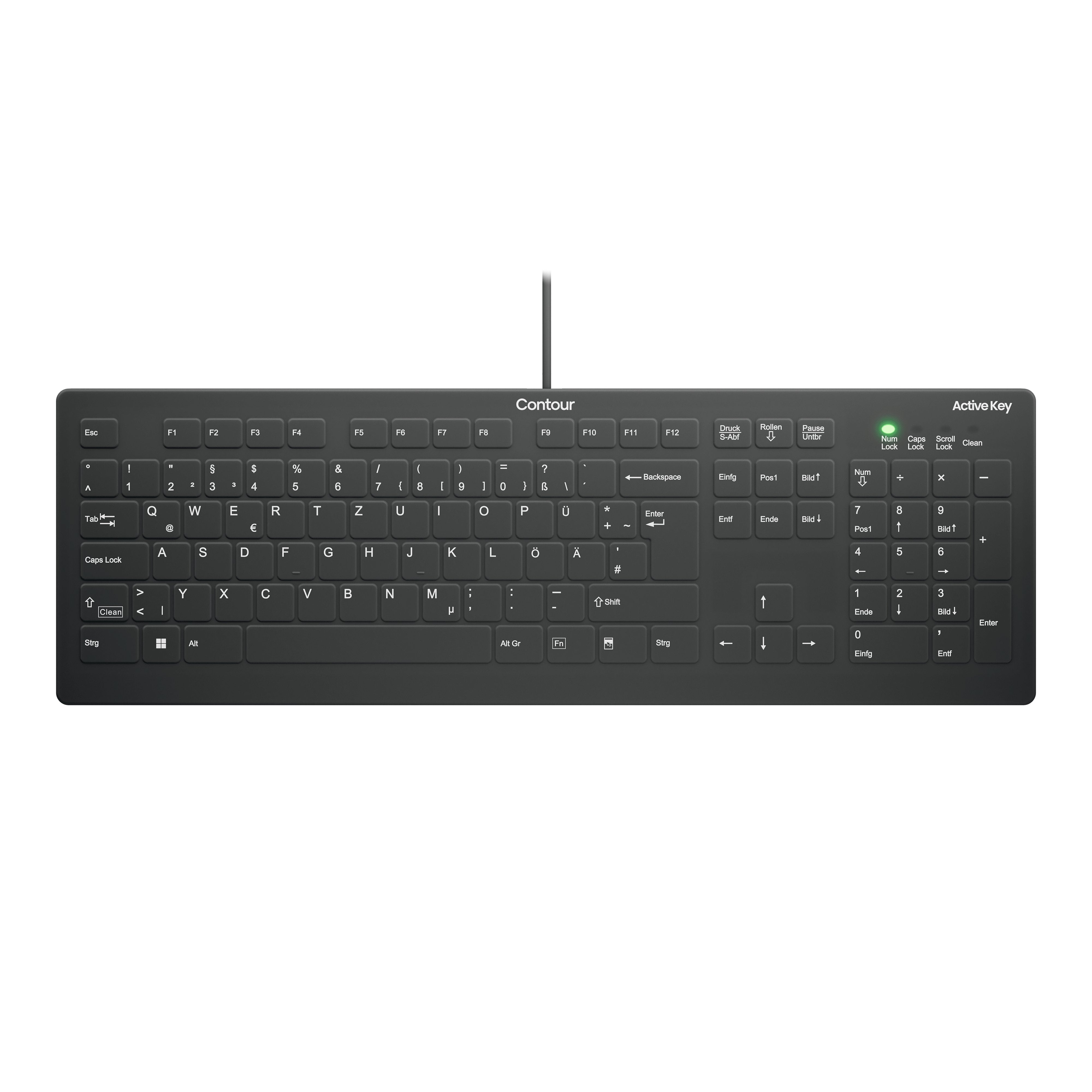 EAN 7061111384628 - Contour Design Active Key AK-C8112 teclado Médico USB QWERTZ Alemán Negro, Blanco imagen 1