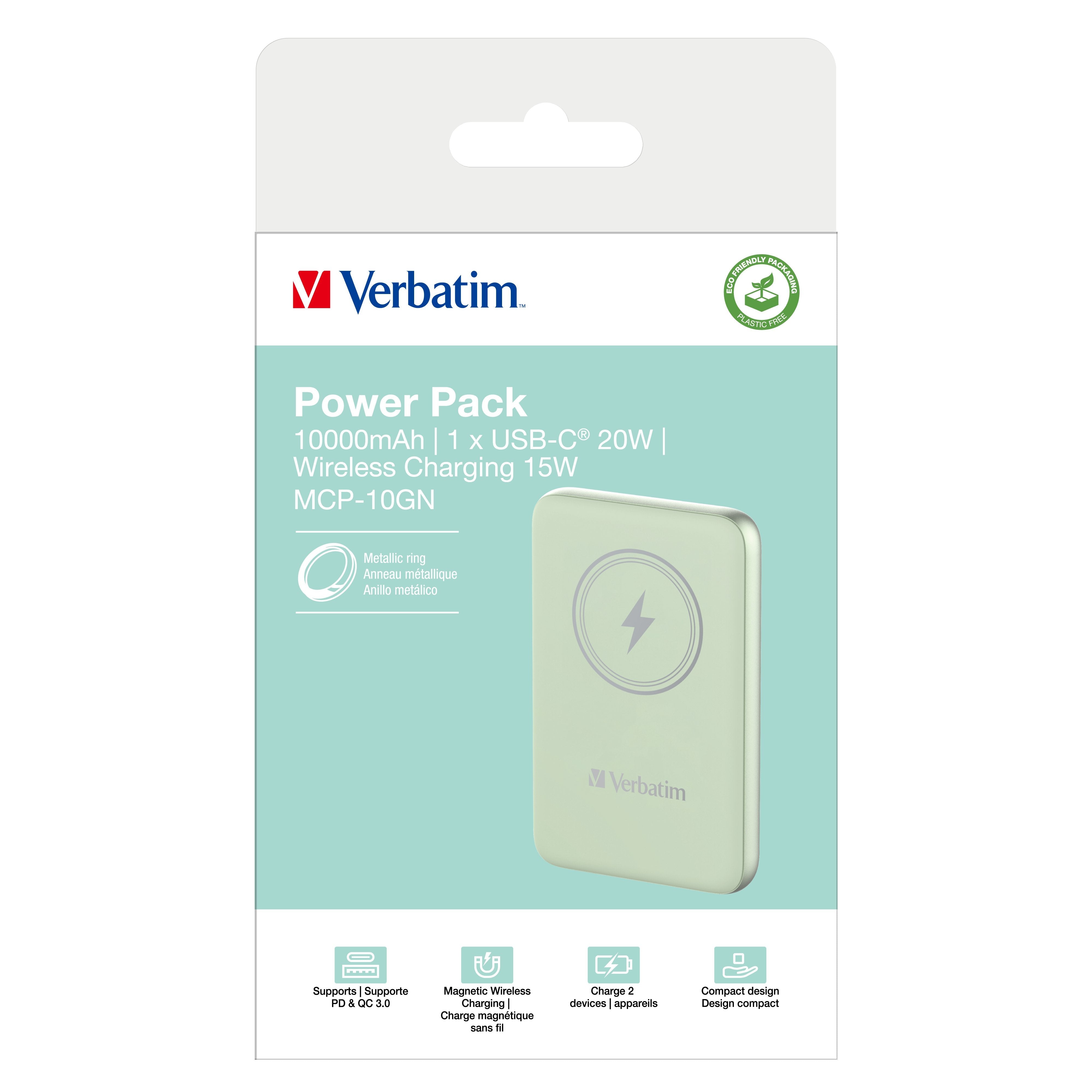 Magnetic Ws Powerbank 10000 Green