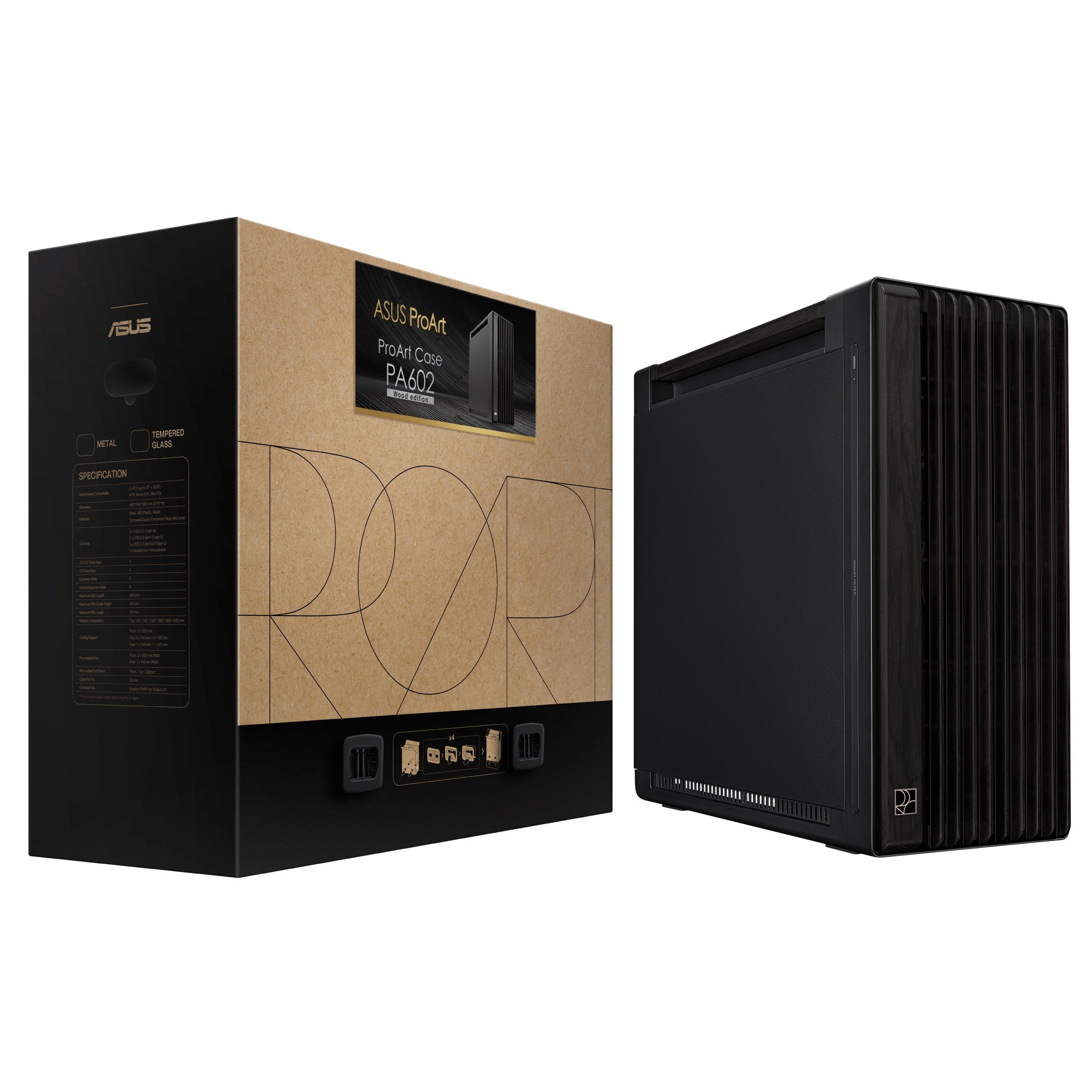 EAN 4711387664469 - ASUS ProArt PA602 Wood Edition – Metal Panel Midi Tower Negro imagen 18