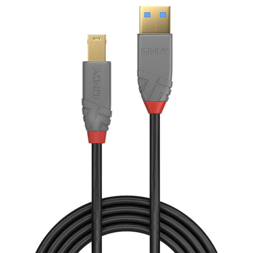 Lindy Usb 3.0 Cable Typ A/B Anthra Line M/M 2m