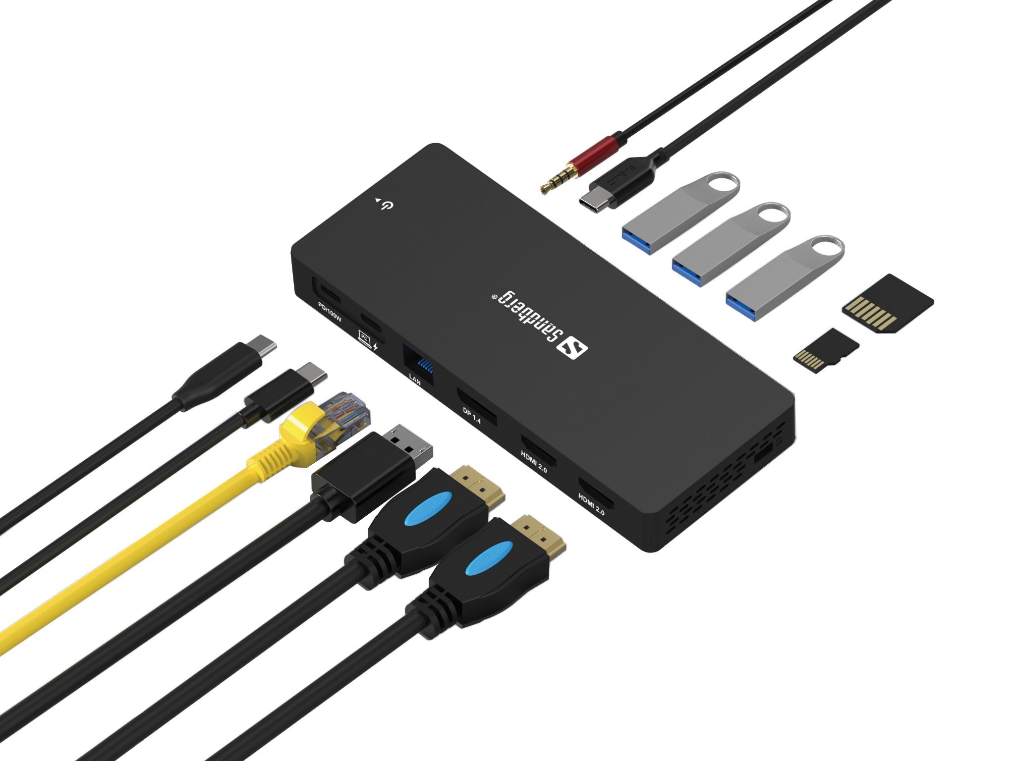 EAN 5705730136610 - Sandberg 136-61 base para portátil y replicador de puertos Alámbrico USB 3.2 Gen 1 (3.1 Gen 1) Type-C Gri imagen 3