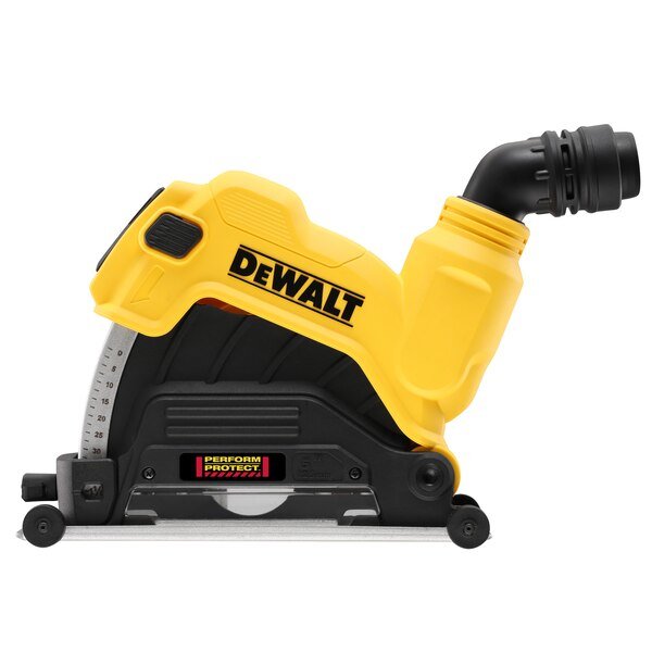 Funda Protectora Para Amoladora Angular Dewalt 125mm Amarilla/Negra, Para Extracción De Polvo Dwe46225-Xj