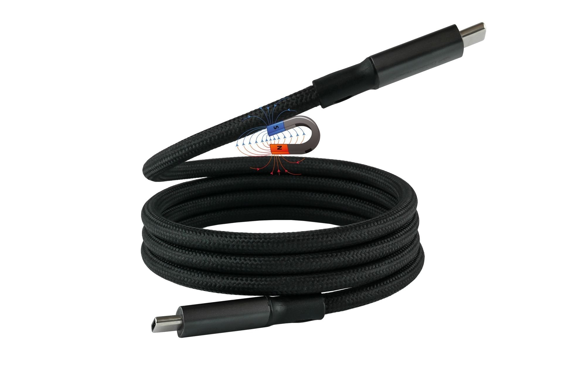Good Connection Magnet. Usb 4.0 3x2 Usb-C Spiralk. Negro. 1m