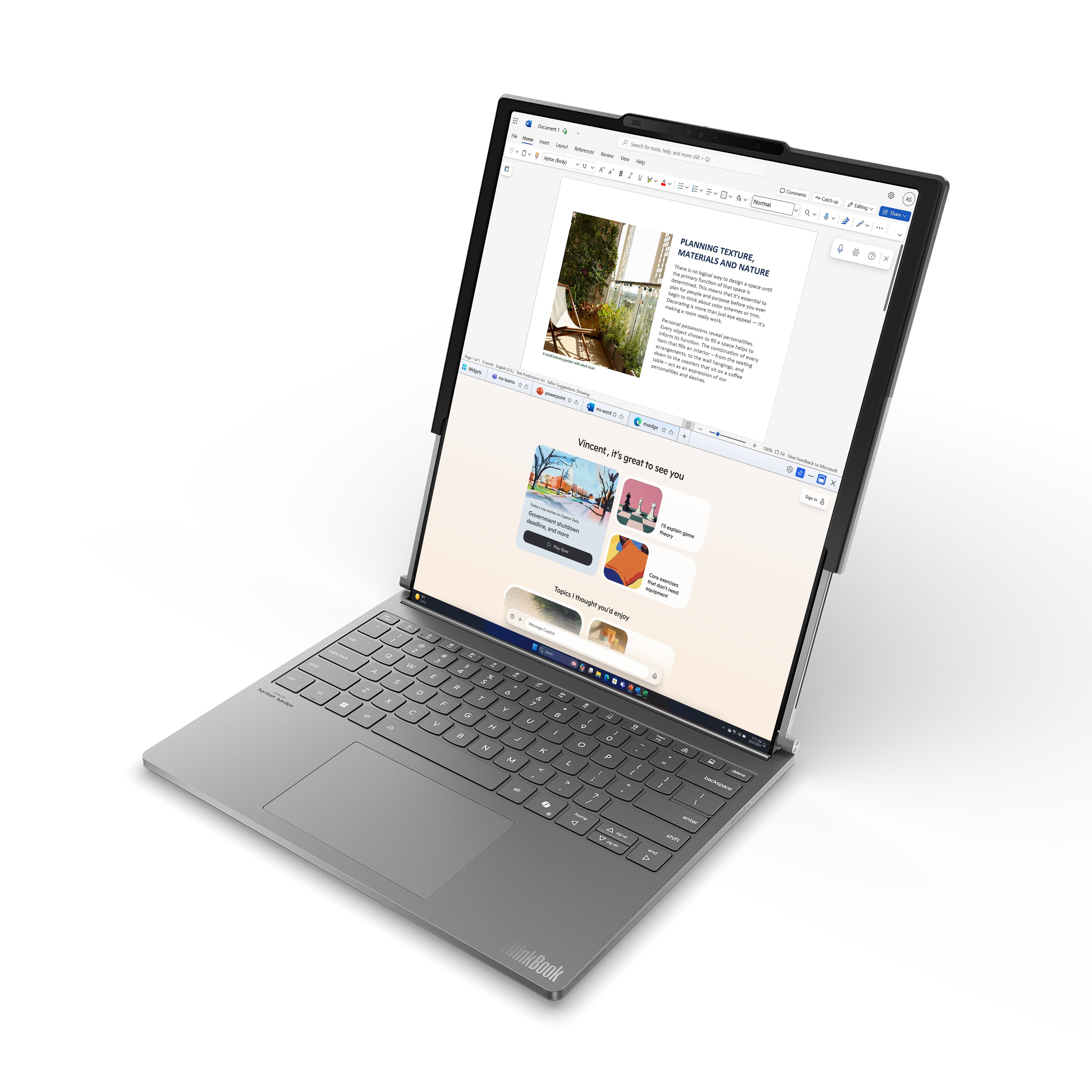 EAN 0199271076170 - Lenovo ThinkBook Plus G6 Rollable Copilot+ PC Intel Core Ultra 7 258V Portátil 35,6 cm (14") 32 GB LPDDR5 imagen 9