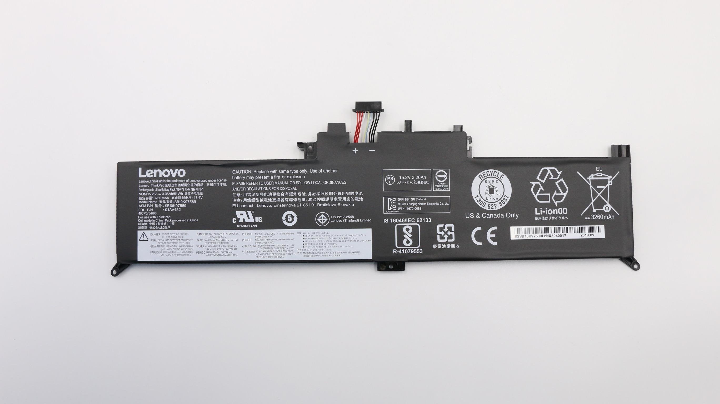 EAN 5711783843283 - Lenovo 01AV432 refacción para laptop Batería imagen 1