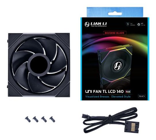 140mm Lian Li Uni Fan Tl140 Lcd Wireless Reverse Blade
