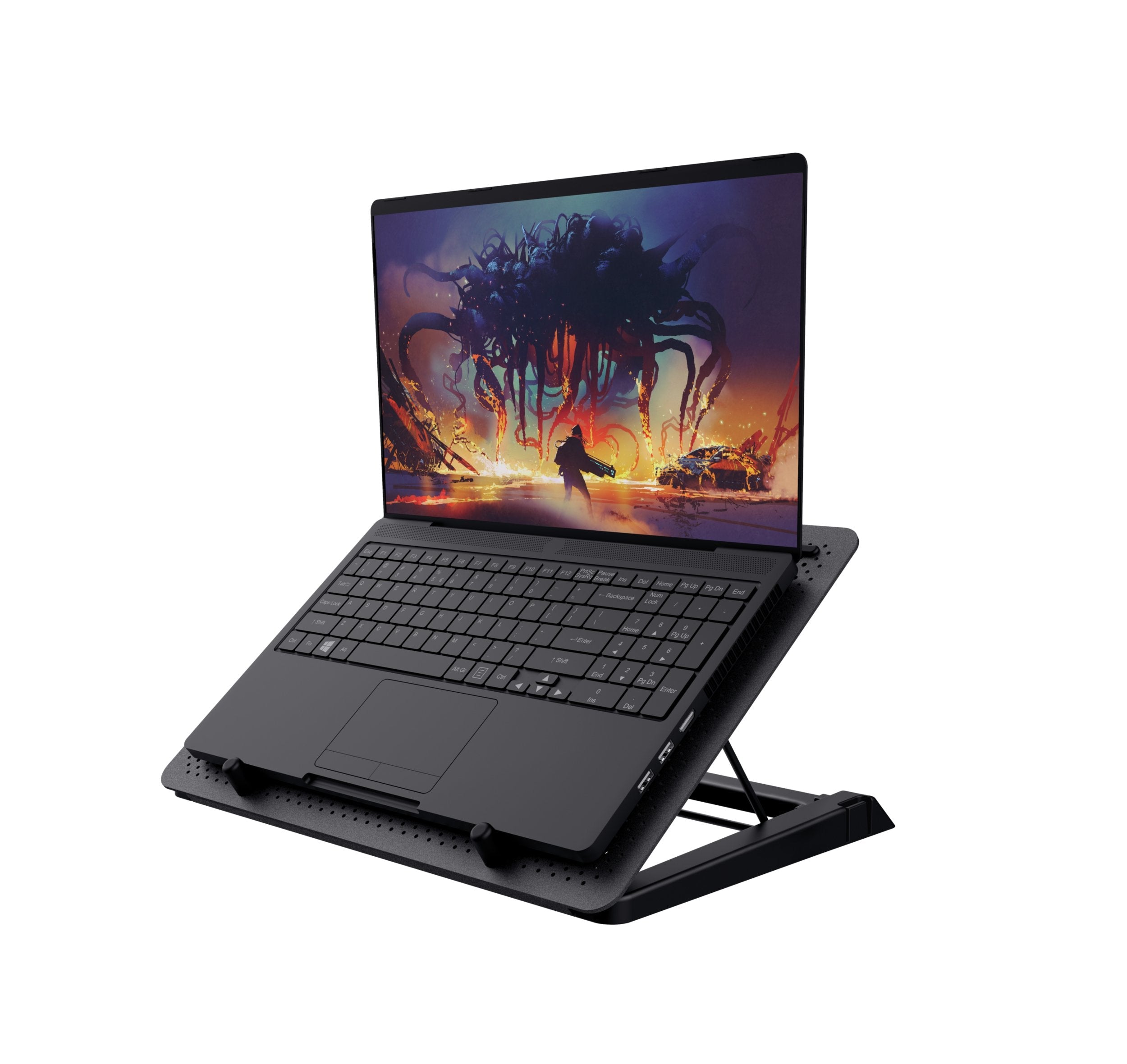 Soporte Refrigerante Trust Gaming Gxt 1125 Quno Para Portátiles Hasta 17.3'/43.9cm 5*Ventiladores Iluminación Led Soporte Para Móvil
