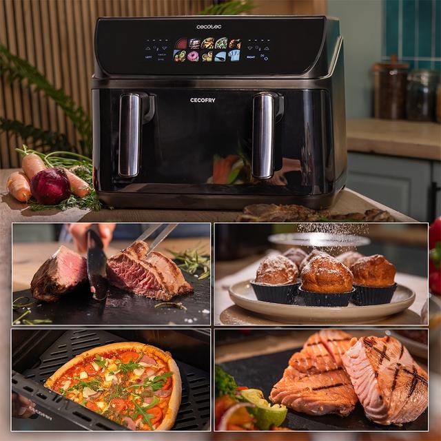 Freidora De Aire Cecotec Cecofry&Grill Duoheat 1000 10l 2800w