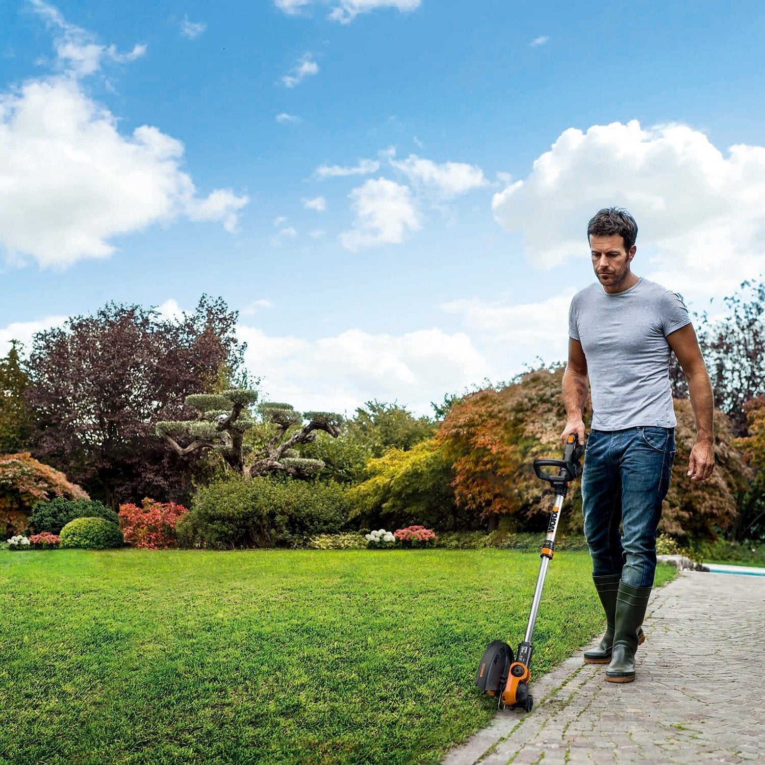 EAN 6924328306535 - WORX WG163E.9 desbrozadora/bordeadora Batería Negro, Metálico, Naranja imagen 3