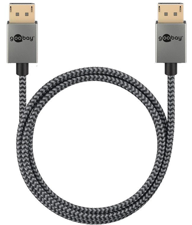 Cable Goobay 77444 Displayport 1 M Negro, Plata