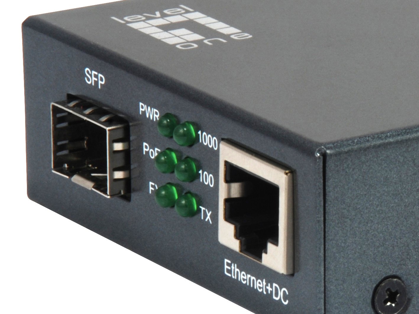 Levelone Gvt-2012 Convertidor De Medio 1000 Mbit/S Negro Rj45 A Sfp Gigabit