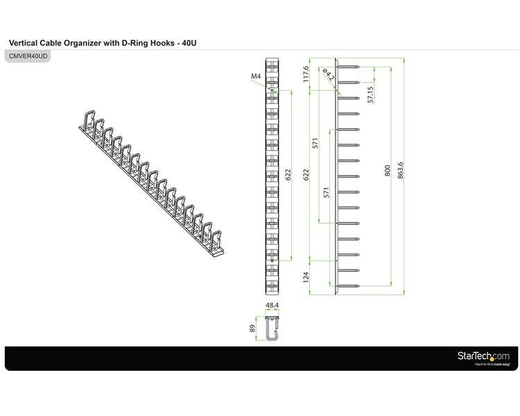 EAN 0065030864800 - StarTech.com CMVER40UD accesorio de bastidor imagen 9