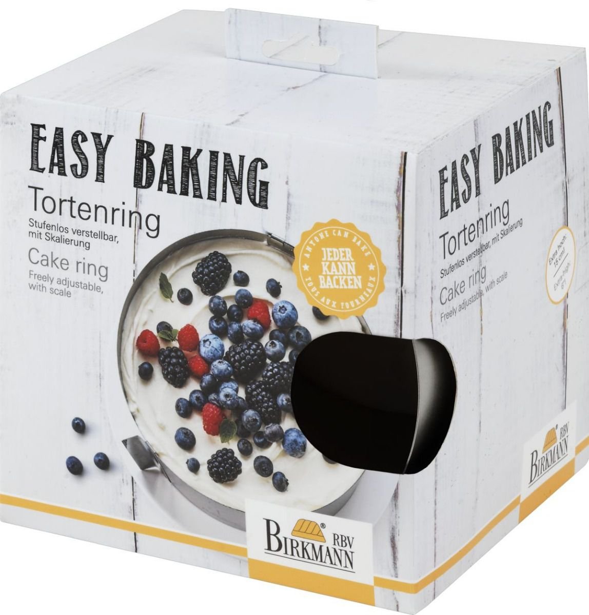Birkmann Easy Baking, Tortenring, Höhe 10 Cm, Verstellbar Von Ø 18 Cm Bis 30 Cm